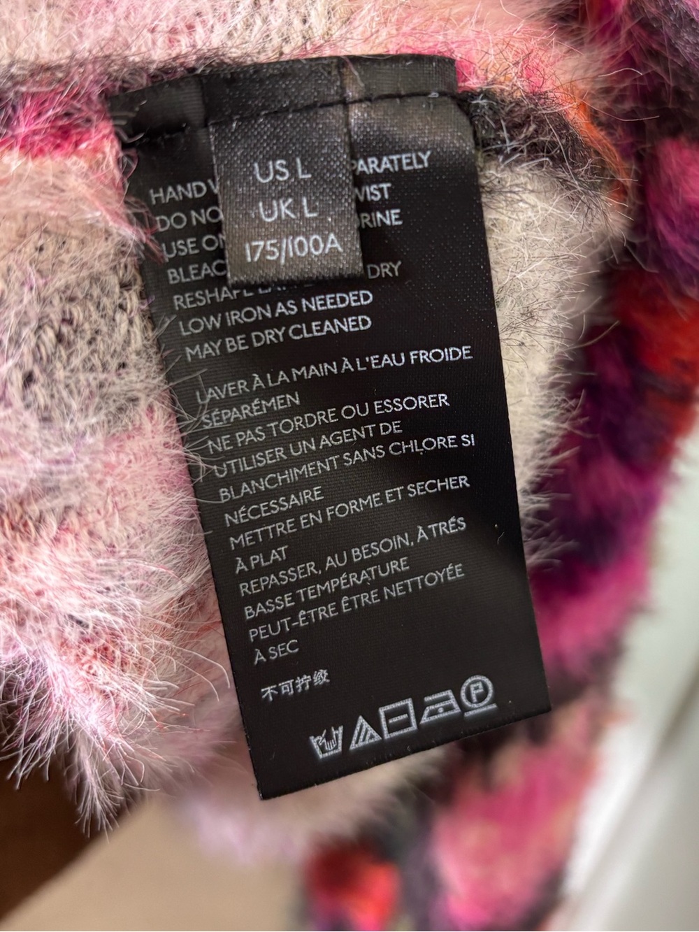 Anthropologie Meadow Rue Ariel Eyelash Floral Fuzzy Knit Sweater Large - Picture 13 of 15